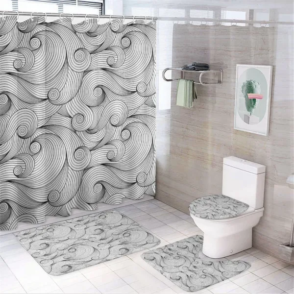 Curled Waves on a shower curtain