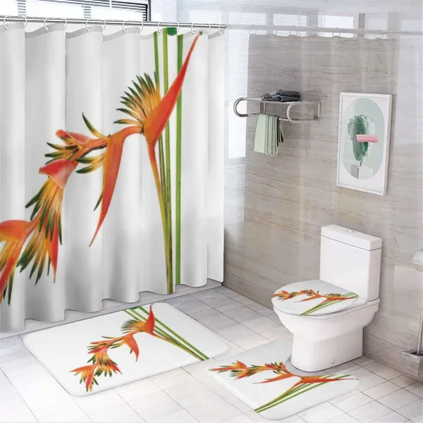 Exotic Flower Branch on a shower curtain