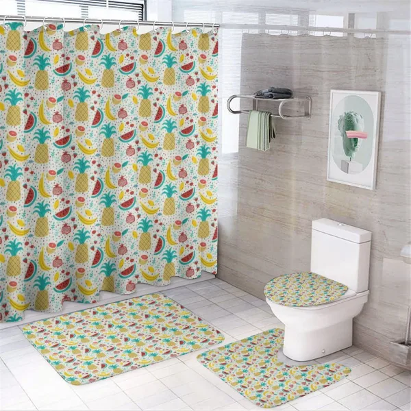 Fruits Abstract Kitchen on a shower curtain