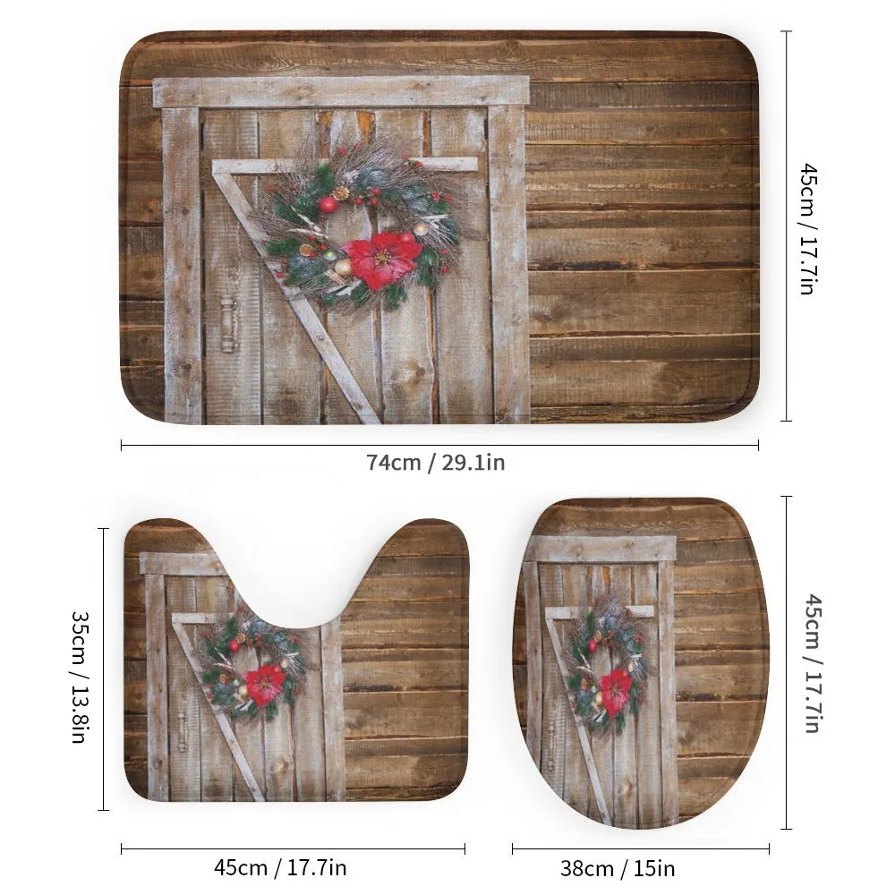 Garland on Rustic Door — Detail 1