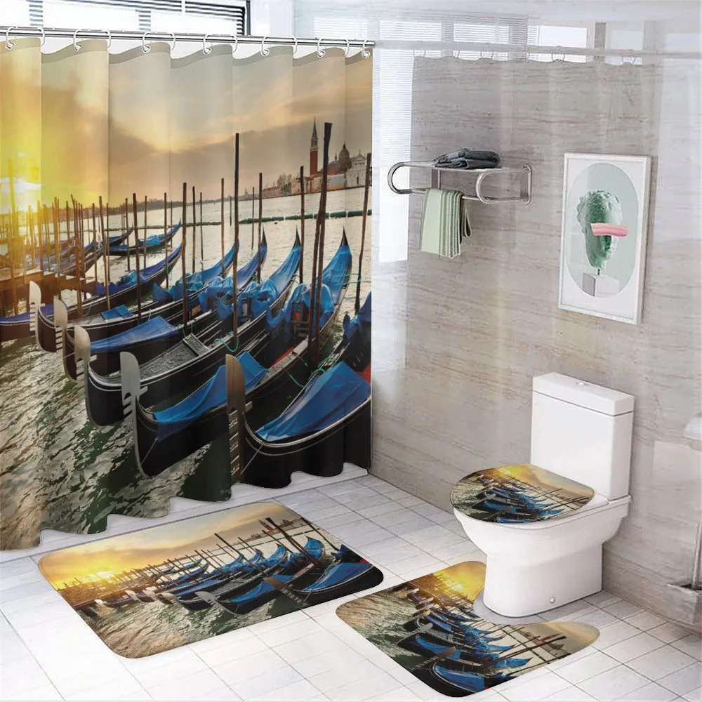 Gondolas Line on Water — Your design