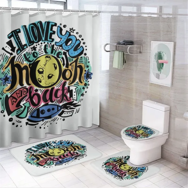 Grunge Retro Crazy on a shower curtain