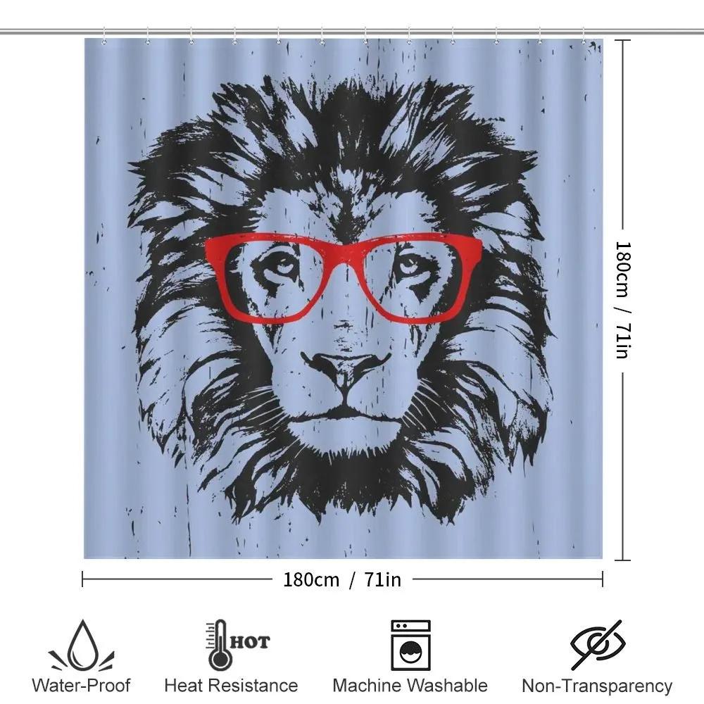 Lion and Hipster Glasses — Detail 2