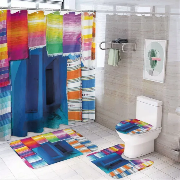 Moroccan Handcraft Carpets on a shower curtain