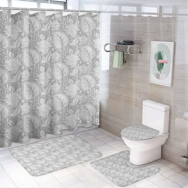 Paisley Blooming Flowers on a shower curtain