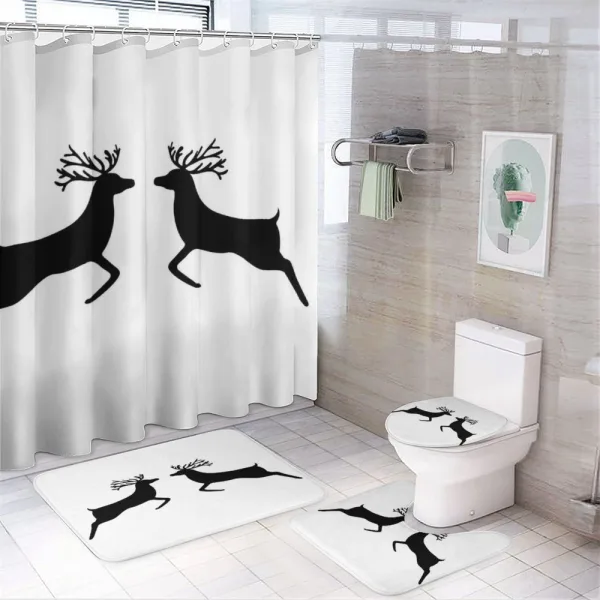 Reindeer Silhouette on a shower curtain