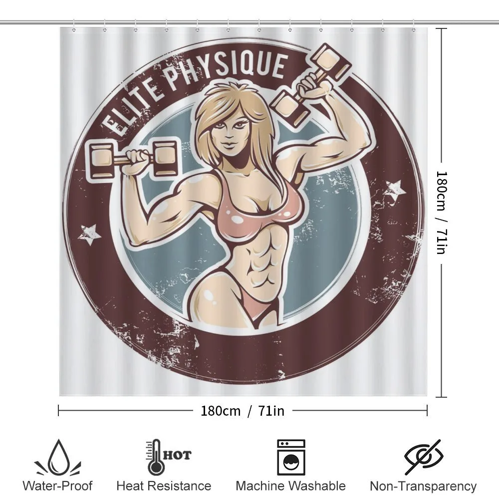 Retro Gym Lady Layout Art — Detail 2
