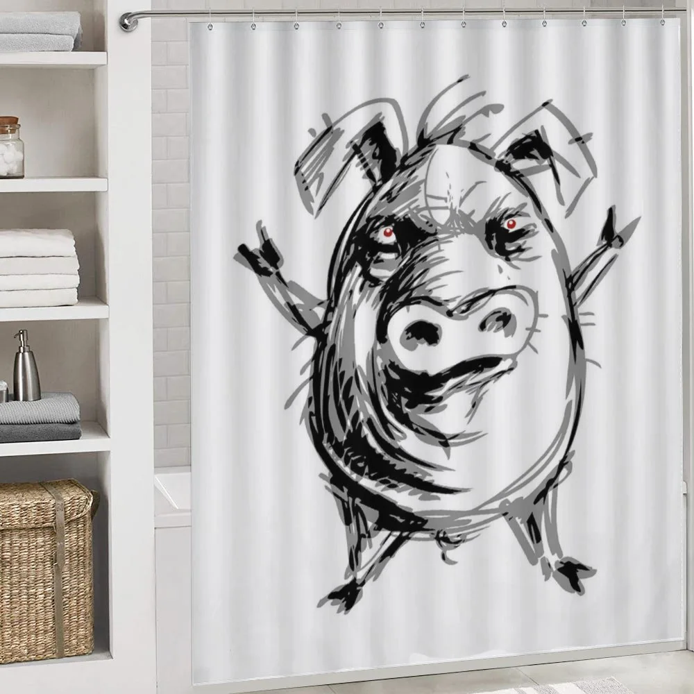 Sketch of Angry Rebel Pig — Detail 4