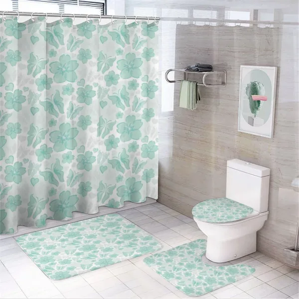 Spring Butterflies on a shower curtain