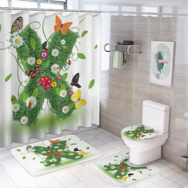 Spring Themed Alphabet on a shower curtain