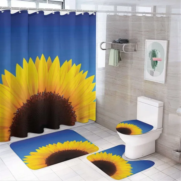 Sunflower Leaf on a shower curtain