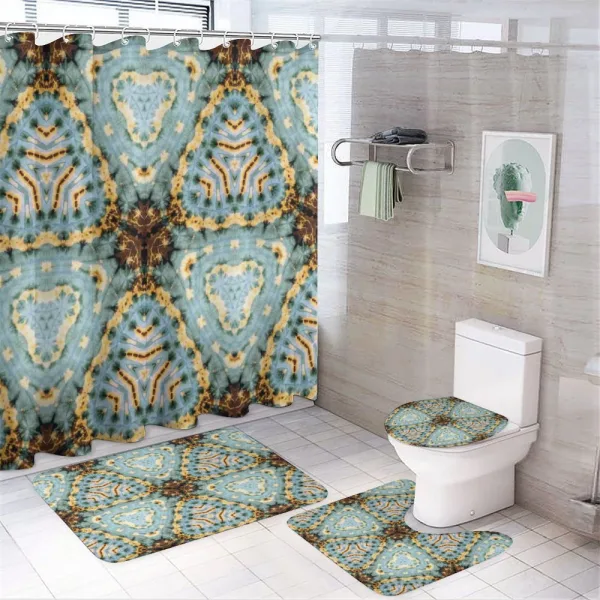 Tie Dye Effect Batik on a shower curtain