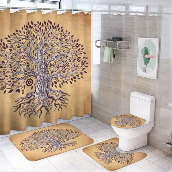 Vintage Swirls on a shower curtain