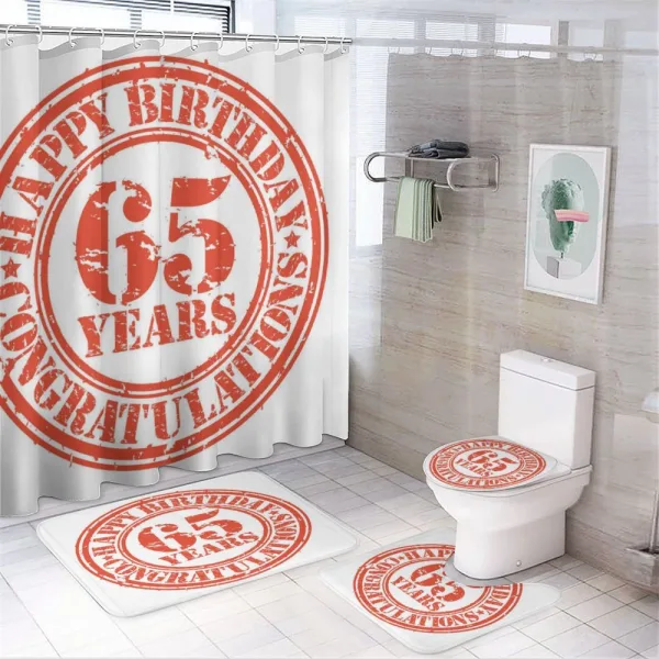 65 Years on a shower curtain