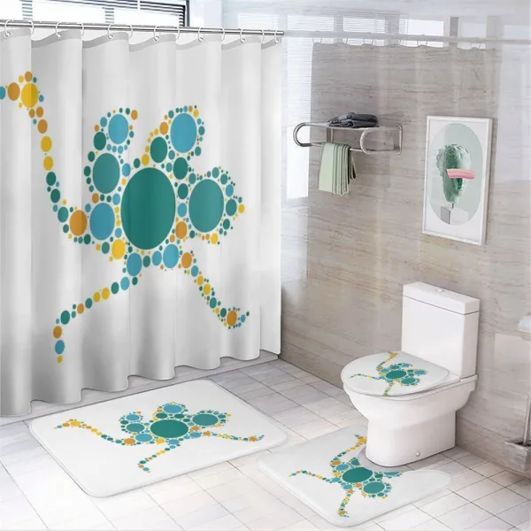 Abstract Geometric Modern on a shower curtain