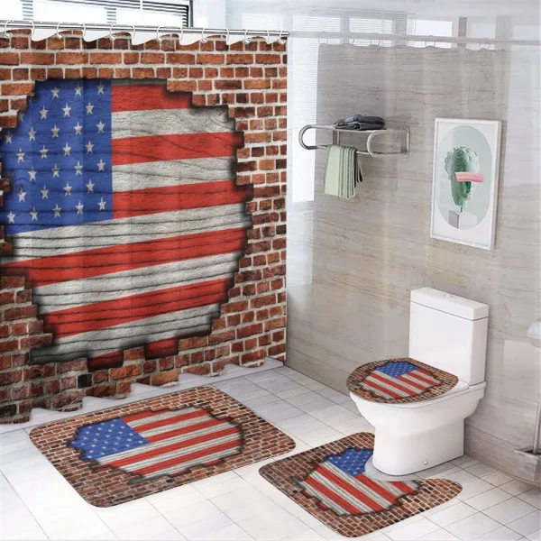 American National Flag on a shower curtain