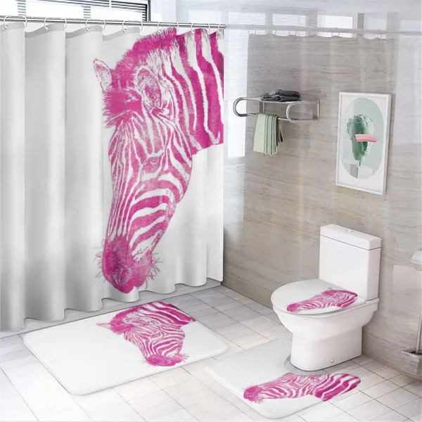 Animal Head Vibrant on a shower curtain