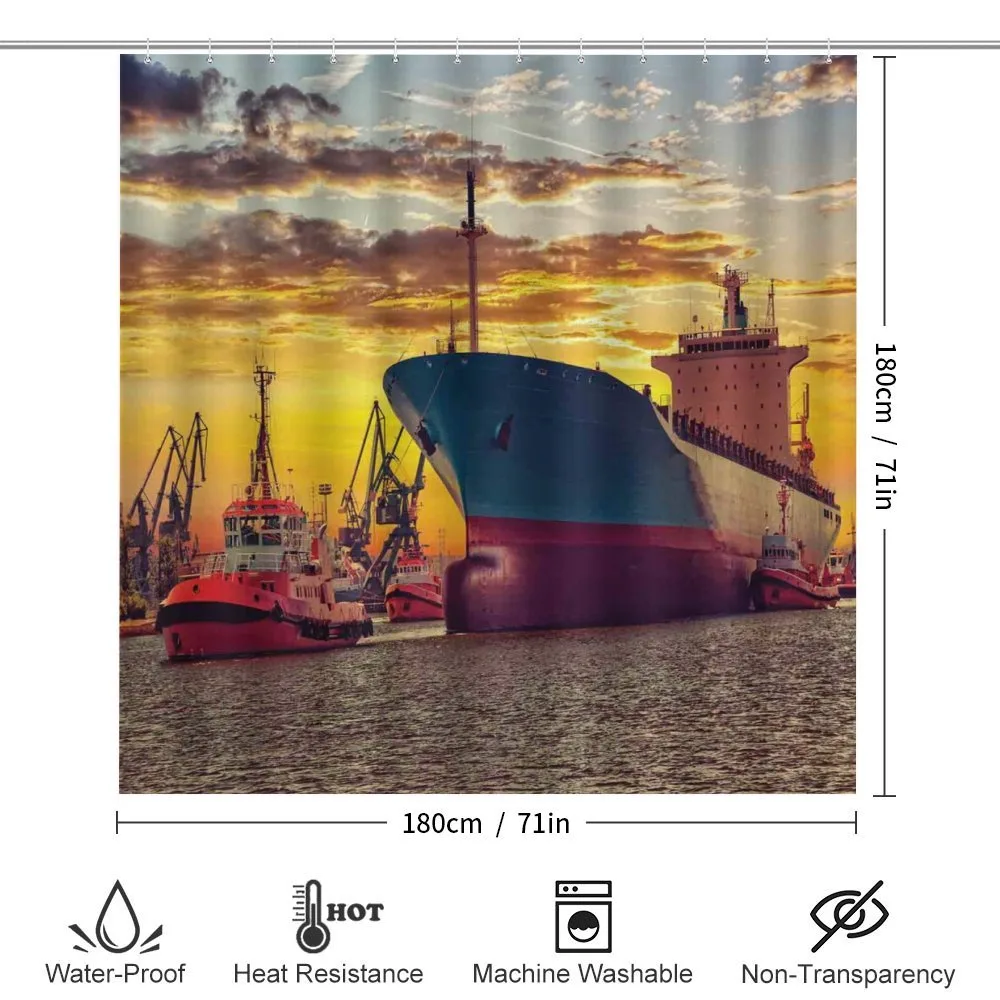 Big Ship at Sunset — Detail 2