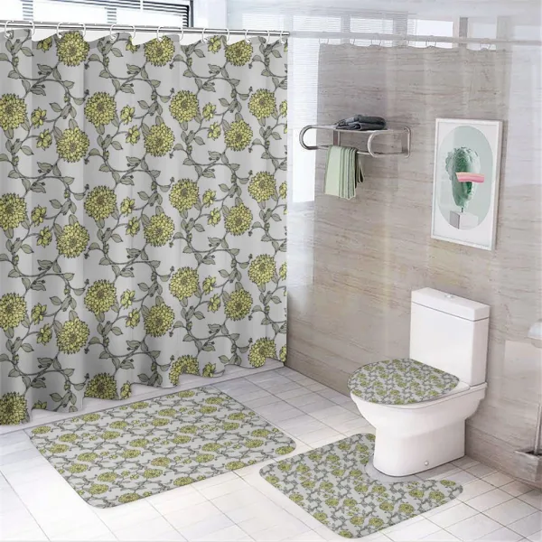 Chrysanthemum Style on a shower curtain