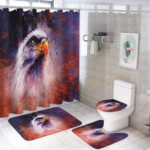 Cool Aggressive Animal on a shower curtain