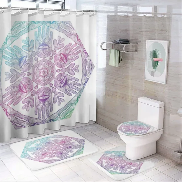 Evil Eye Bohemian Ombre on a shower curtain
