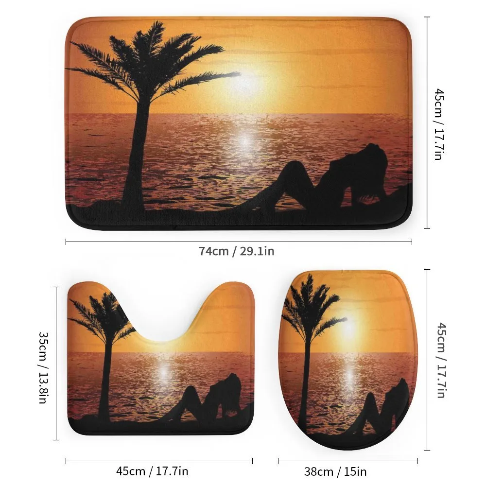 Girl Tropic Beach with Sunset — Detail 1