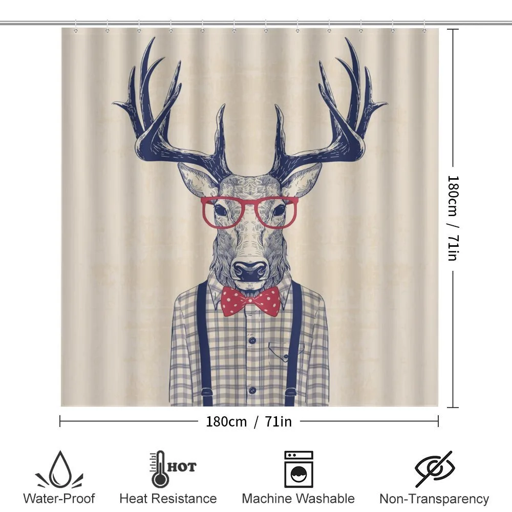 Humorous Deer with Jazz Bow — Detail 2