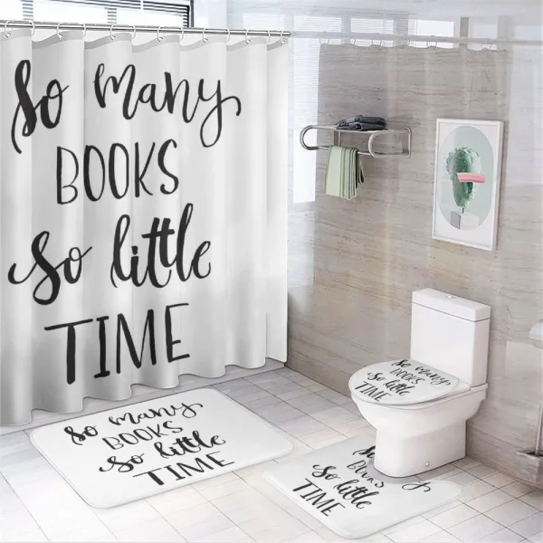 Inspirational Modern Words on a shower curtain