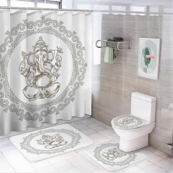 Mandala Ancient Symbol Asian on a shower curtain