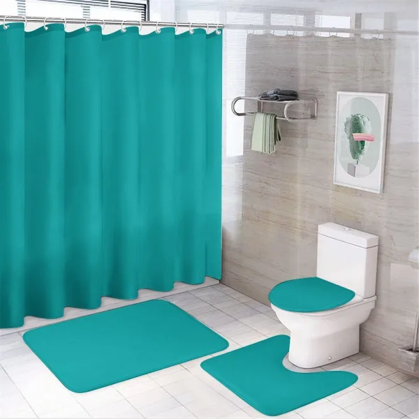 Neutral Modern Zigzags Art on a shower curtain