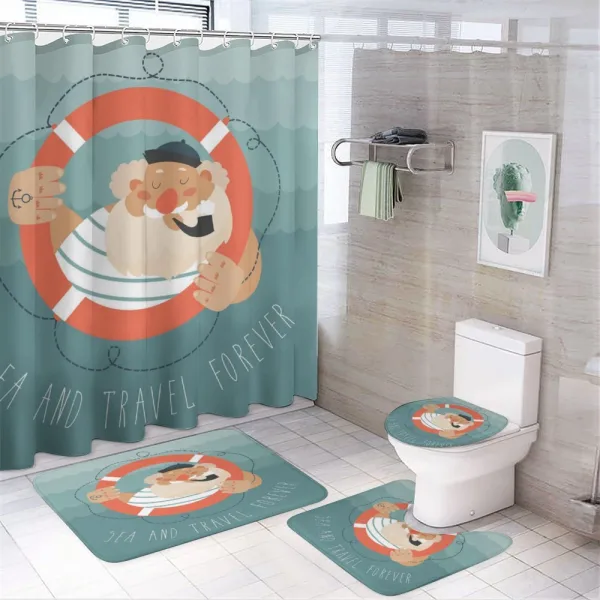 Old Sailor Pipe on a shower curtain