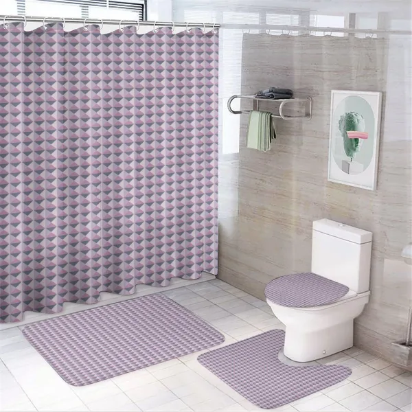 Ornamental Grid Pattern on a shower curtain