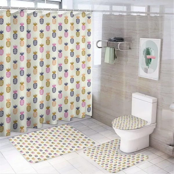 Pineapples with Polka Dots on a shower curtain