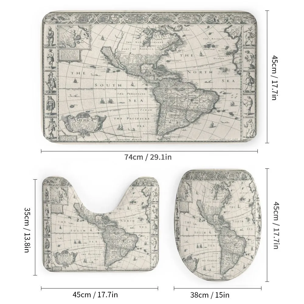 Retro Old America Map — Detail 1