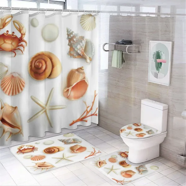 Seashells Marine Aquatic on a shower curtain