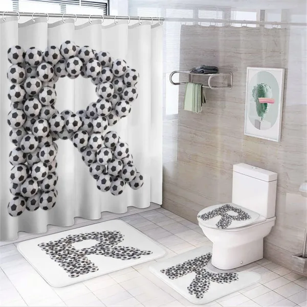 Soccer Theme Sports on a shower curtain