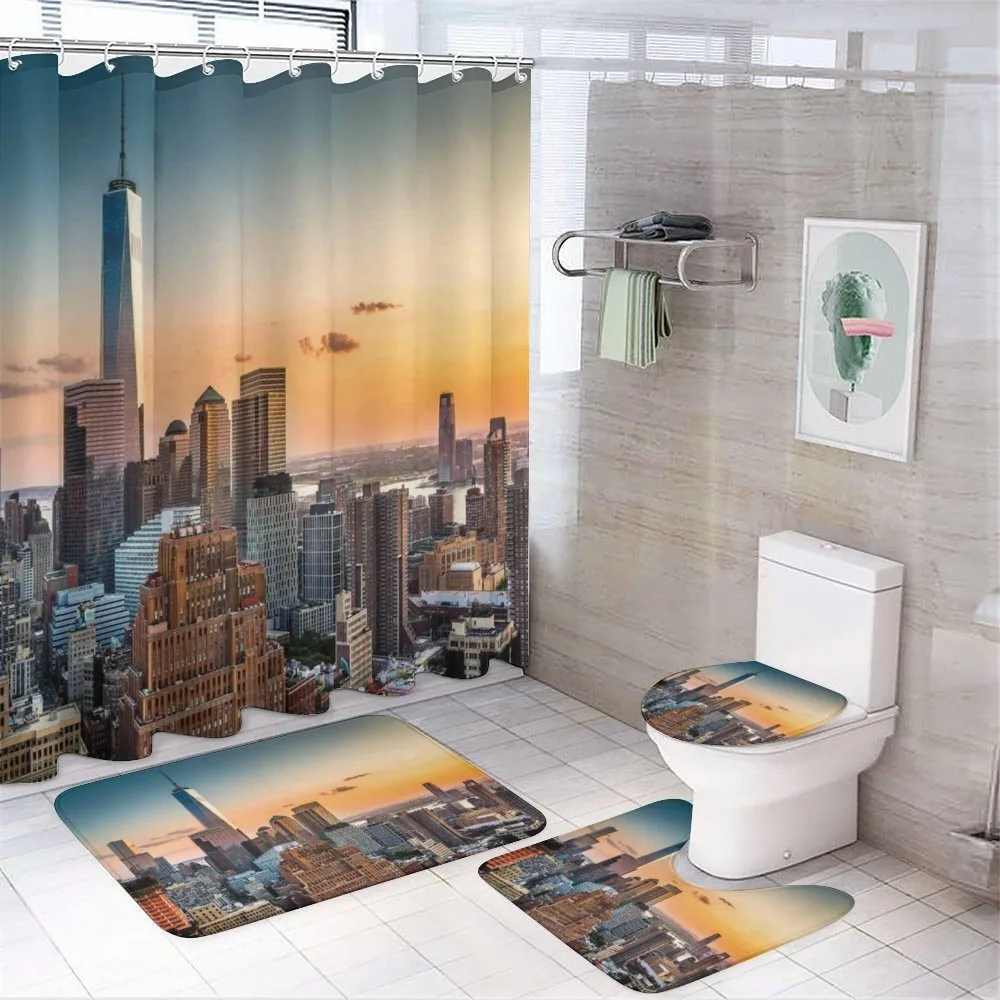 Sunset Manhattan Skyline — Your design
