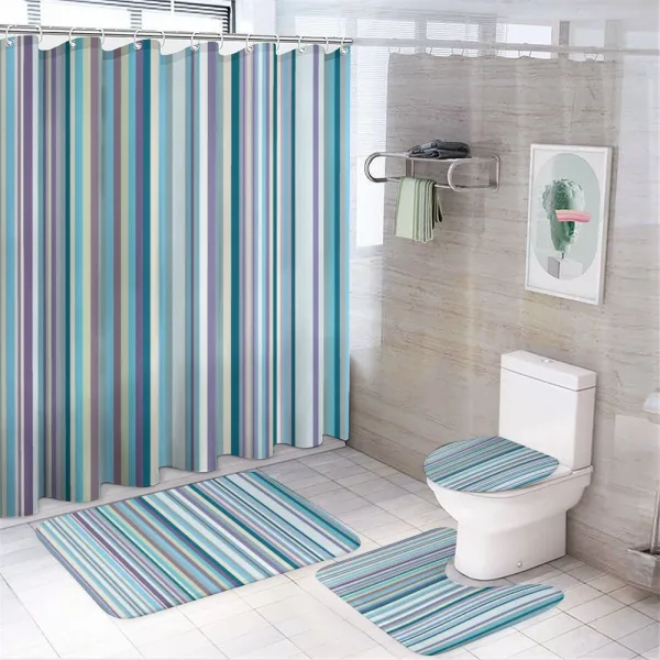 Vertical Straight Line on a shower curtain