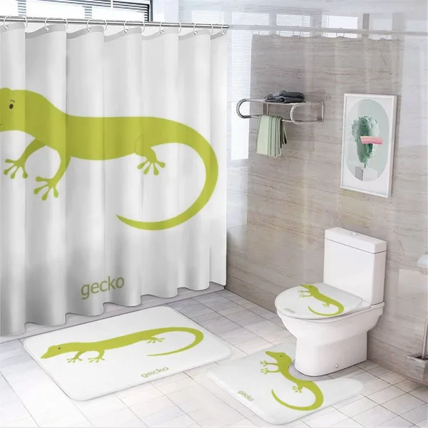 Australian Lizard on a shower curtain