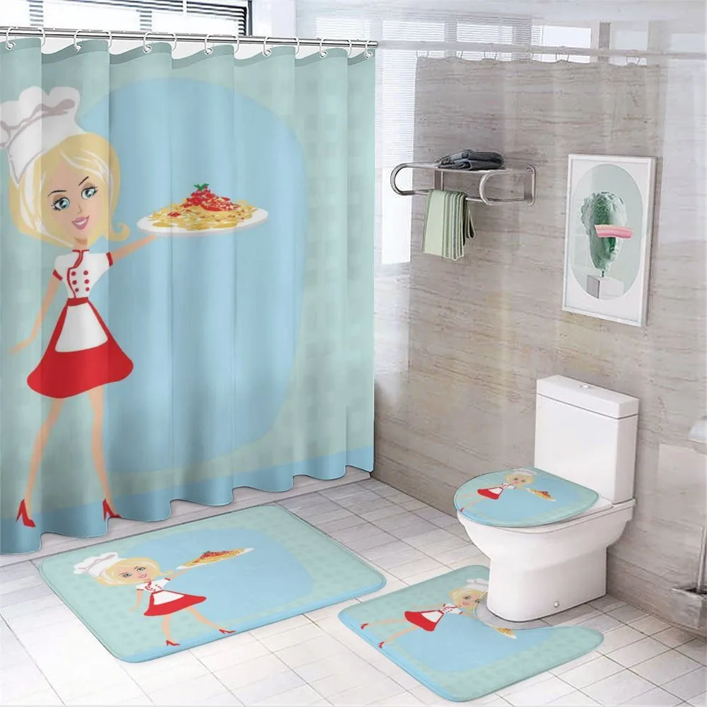 Blonde Chef with Spaghetti — Your design
