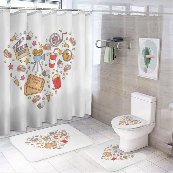 Cinema Love on a shower curtain