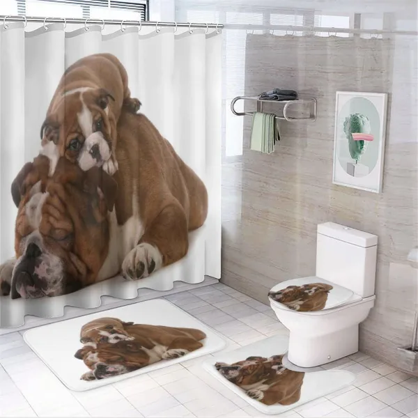 Father and Son on a shower curtain