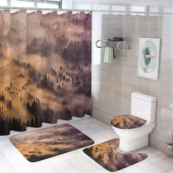 Forest Summer Morning on a shower curtain