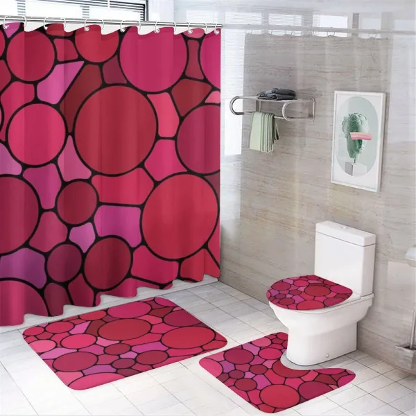 Formless Shapes Black on a shower curtain