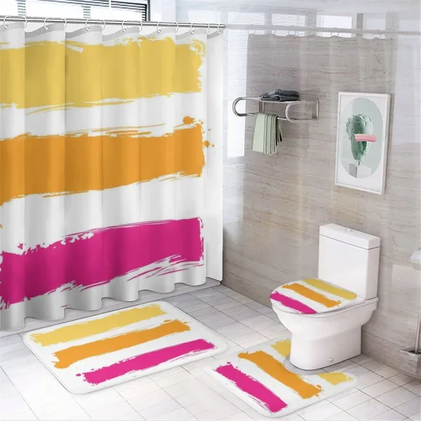 Grunge Banners on a shower curtain