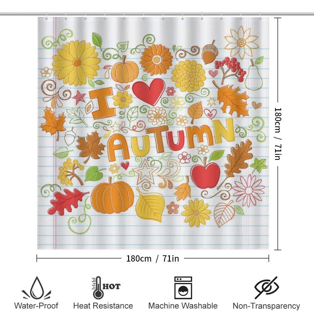 I Love Autumn Sketchy Doodle — Detail 2