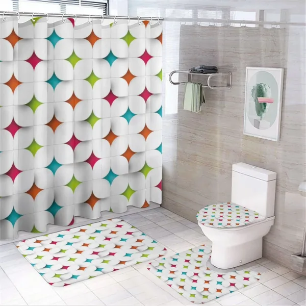 Modern Graphic Mosaic on a shower curtain