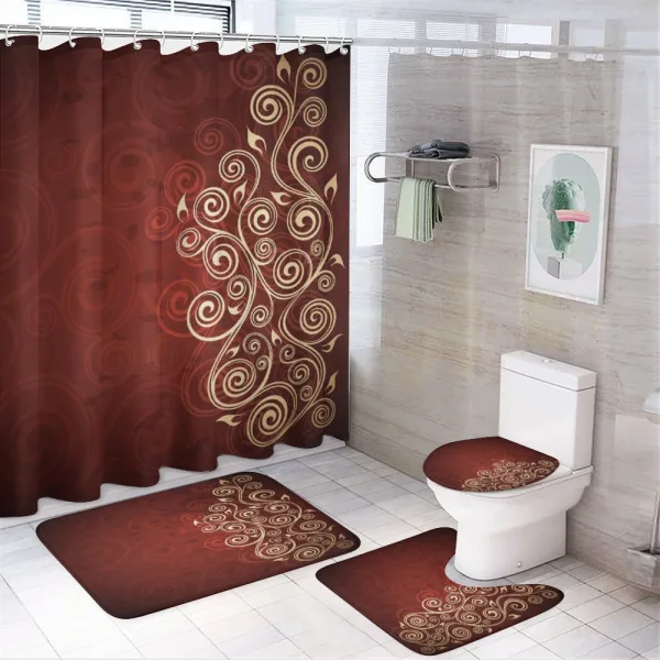Ombre Flower Swirl Ivy on a shower curtain