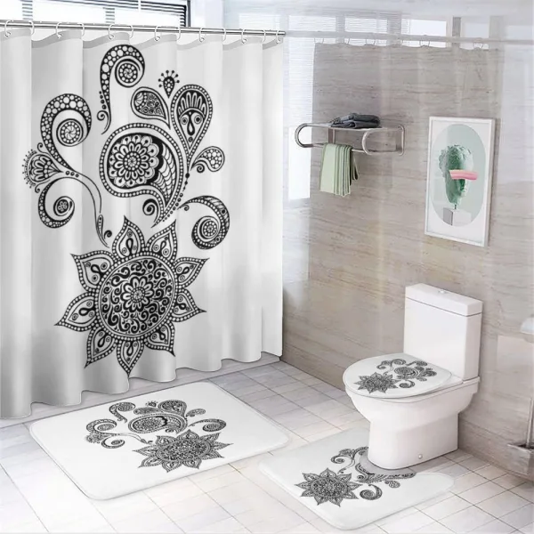 Paisley Tattoo Design on a shower curtain