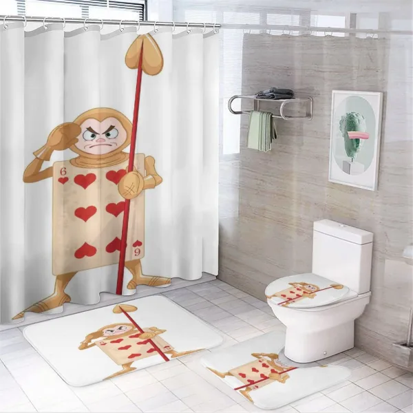Playing Card on a shower curtain